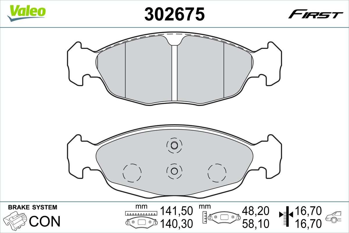 BRAKE PADS FIRST OPEL CORSA B RR